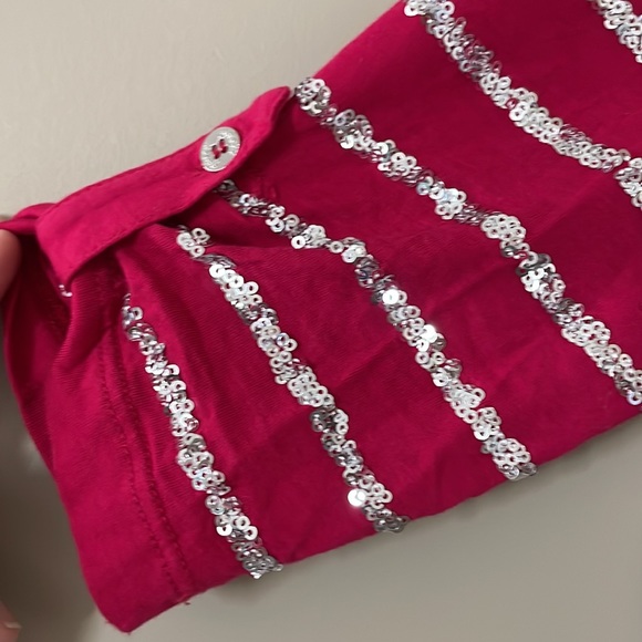 GUESS quarter sleeve sequin top - Picture 4 of 8